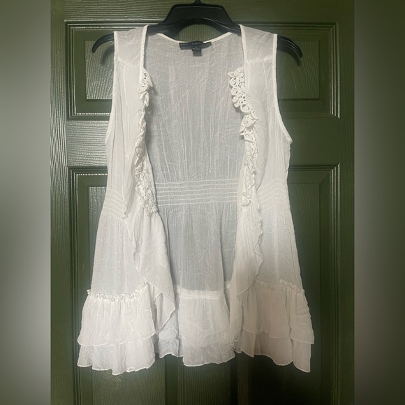 Jackets & Blazers - Cottage Core Dainty w crochet lace Feminine Vest